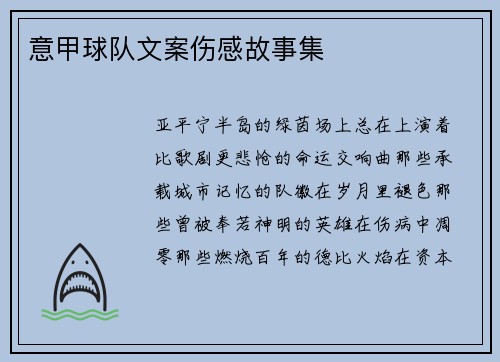 意甲球队文案伤感故事集